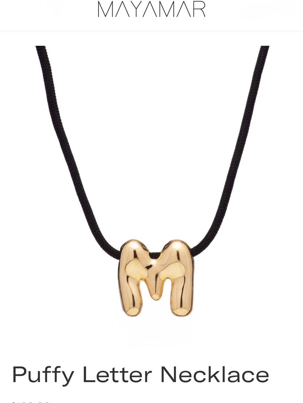 Gold Puffy Letter 'M' Necklace
Available in A, B, C, D, F, G, J, K, L, M, N, O